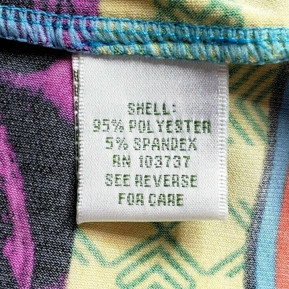 Donna Morgan Multicolor Sheath Dress Stretch Sleeveless Jersey Retro - Picture 6 of 7